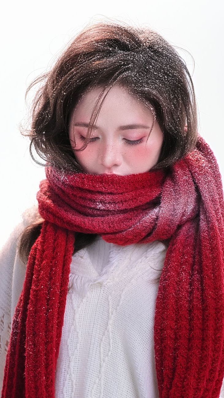 How to Wear a Long Knitted Scarf in Winter and Look Stylish for Girls